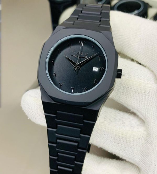 Full Black Aura Quartz Watch β Lightweight, Premium Analog Watch for Men