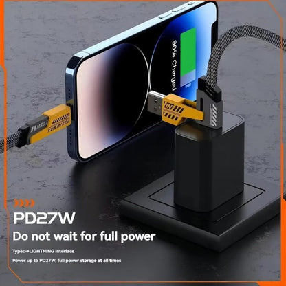 4-in-1 Fast Charging Cable | USB-C & Lightning | For iPhone, Android, iPad, MacBook
