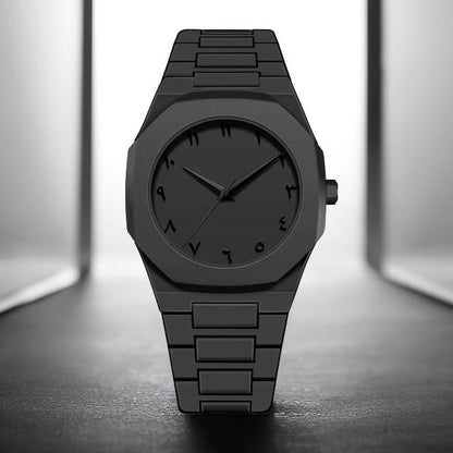 Full Black Aura Quartz Watch – Lightweight, Premium Analog Watch for Men