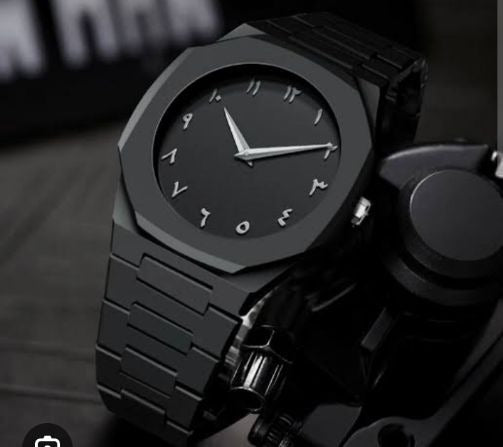 Full Black Aura Quartz Watch – Lightweight, Premium Analog Watch for Men