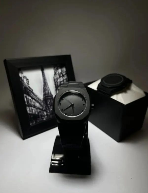 Full Black Aura Quartz Watch – Lightweight, Premium Analog Watch for Men