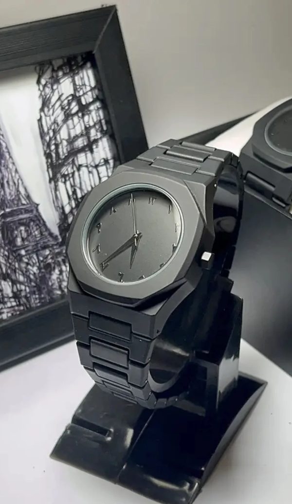 Full Black Aura Quartz Watch – Lightweight, Premium Analog Watch for Men
