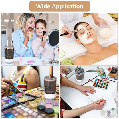 Portable Electric Makeup Brush Cleaner Machine | USB Rechargeable Brush Washer