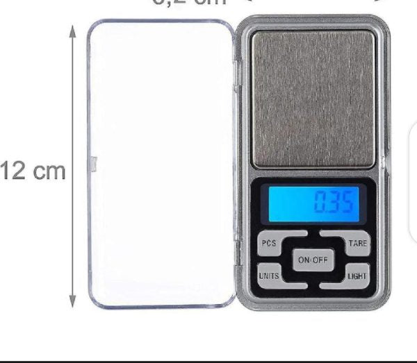 Mini Digital Pocket Scale – High Precision Electronic Jewelry & Kitchen Gram Scale with LCD Backlight (Silver)