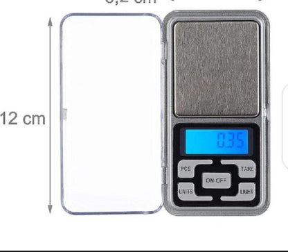 Mini Digital Pocket Scale – High Precision Electronic Jewelry & Kitchen Gram Scale with LCD Backlight (Silver)