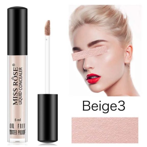 Miss Rose Full Coverage Concealer – Long-Lasting, Waterproof, Crease-Proof | Daily Use | All Skin Types