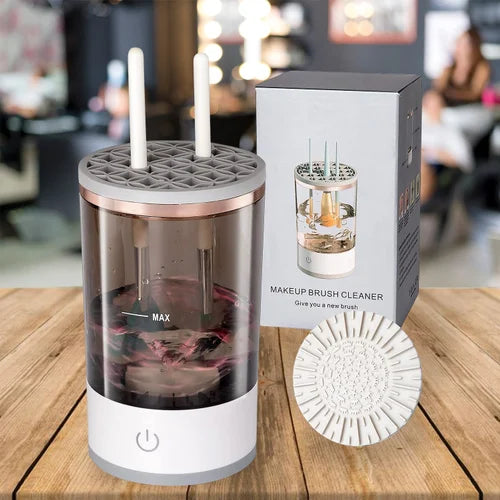 Portable Electric Makeup Brush Cleaner Machine | USB Rechargeable Brush Washer