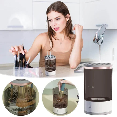 Portable Electric Makeup Brush Cleaner Machine | USB Rechargeable Brush Washer